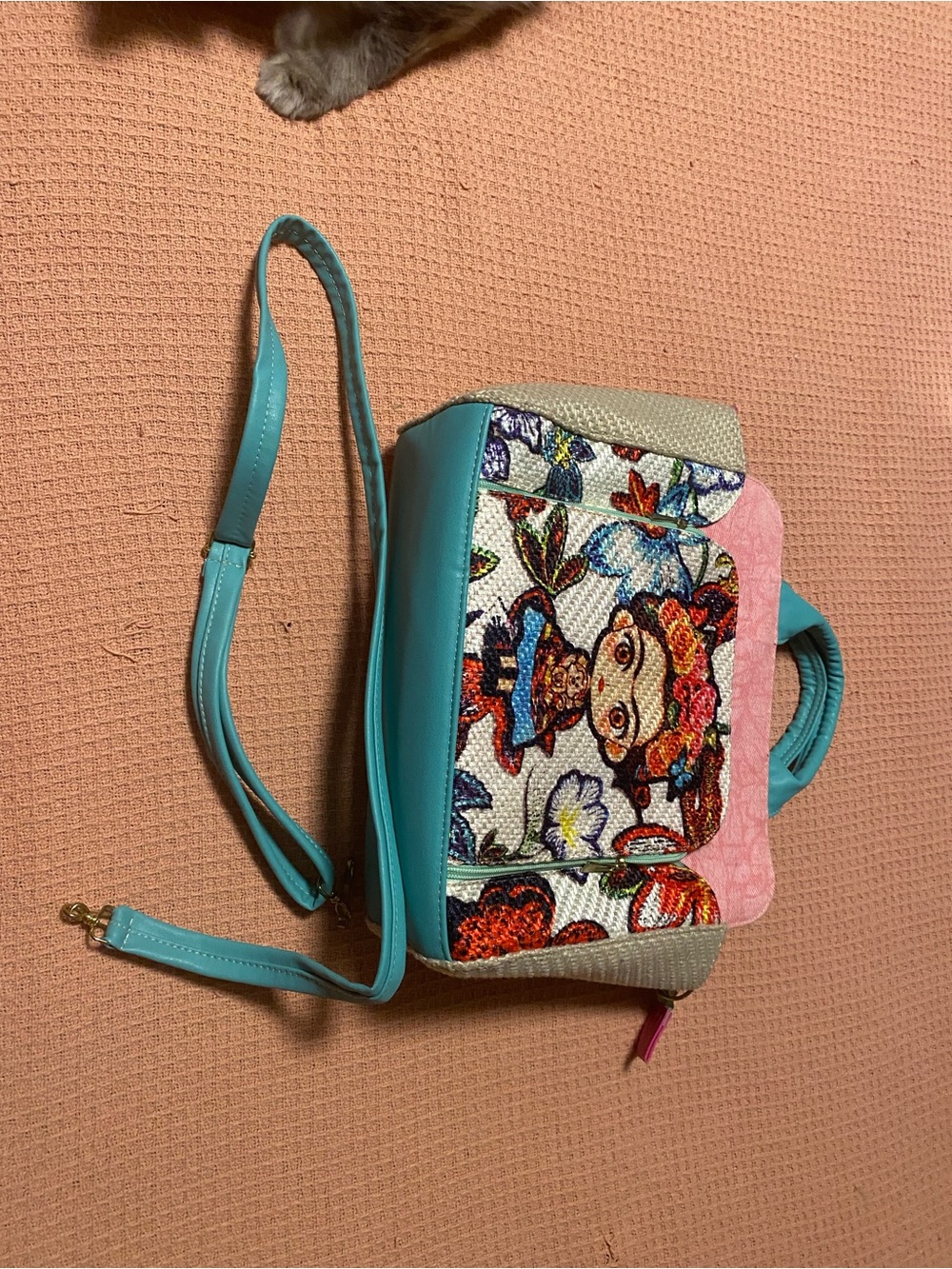 Handmade Frida Kahlo Purse – Mexican Artisan Handbag with Strap